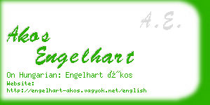 akos engelhart business card